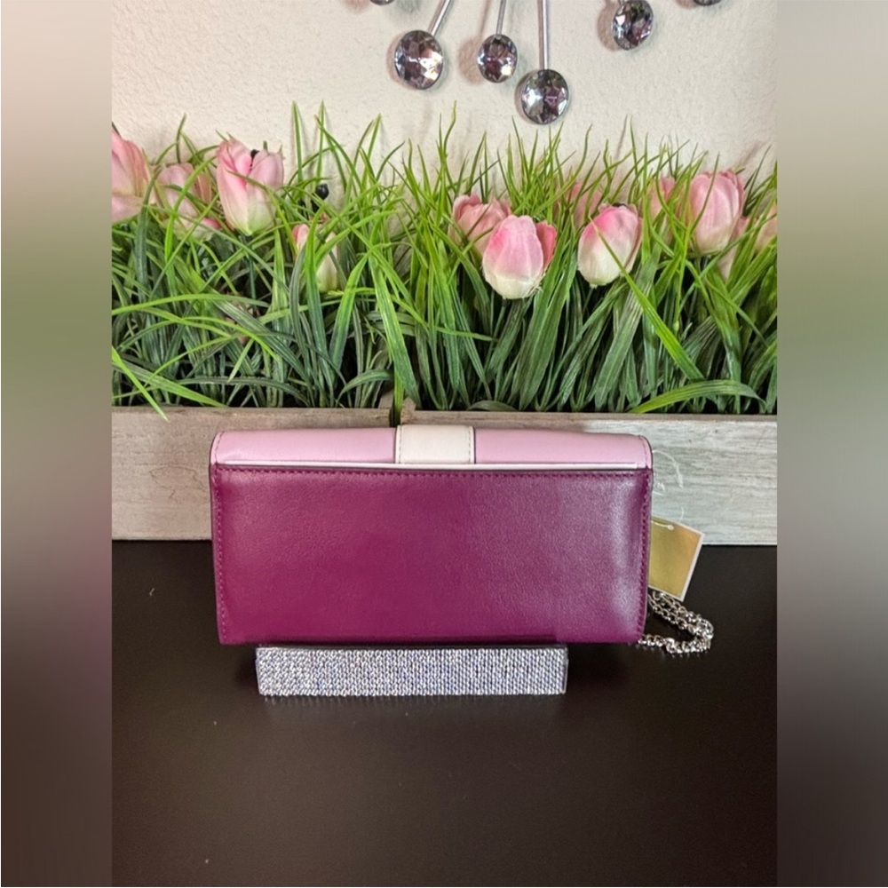 MICHAEL Michael Kors Pink, Light Pink & Plum Colorblock Wallet Set. NWT - Picture 2 of 16